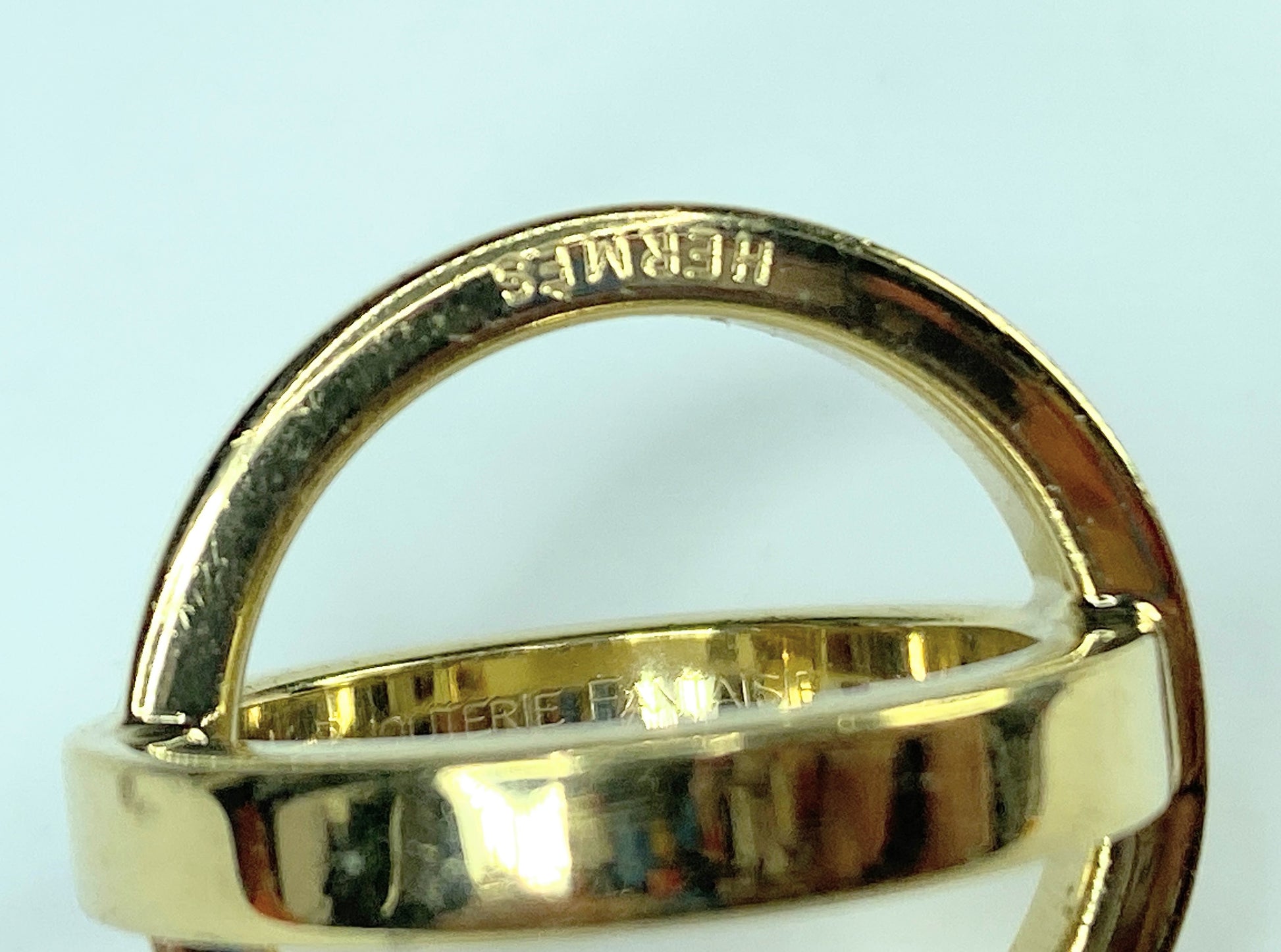Hermes Scarf Ring Cosmos Gold Good authentic GS438
