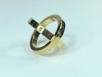 Hermes Scarf Ring Cosmos Gold Good authentic GS438