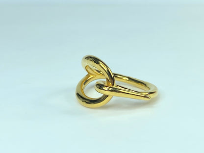 Hermes Jumbo Hook Scarf Ring Gold Scarf Ring Authentic GS439