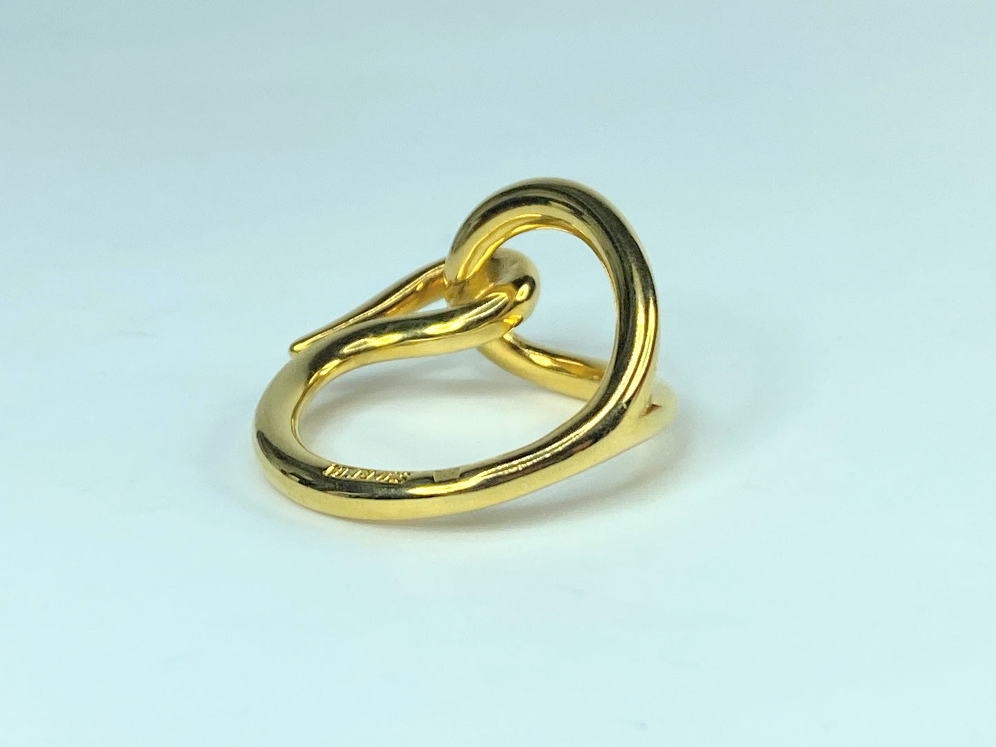 Hermes Jumbo Hook Scarf Ring Gold Scarf Ring Authentic GS439