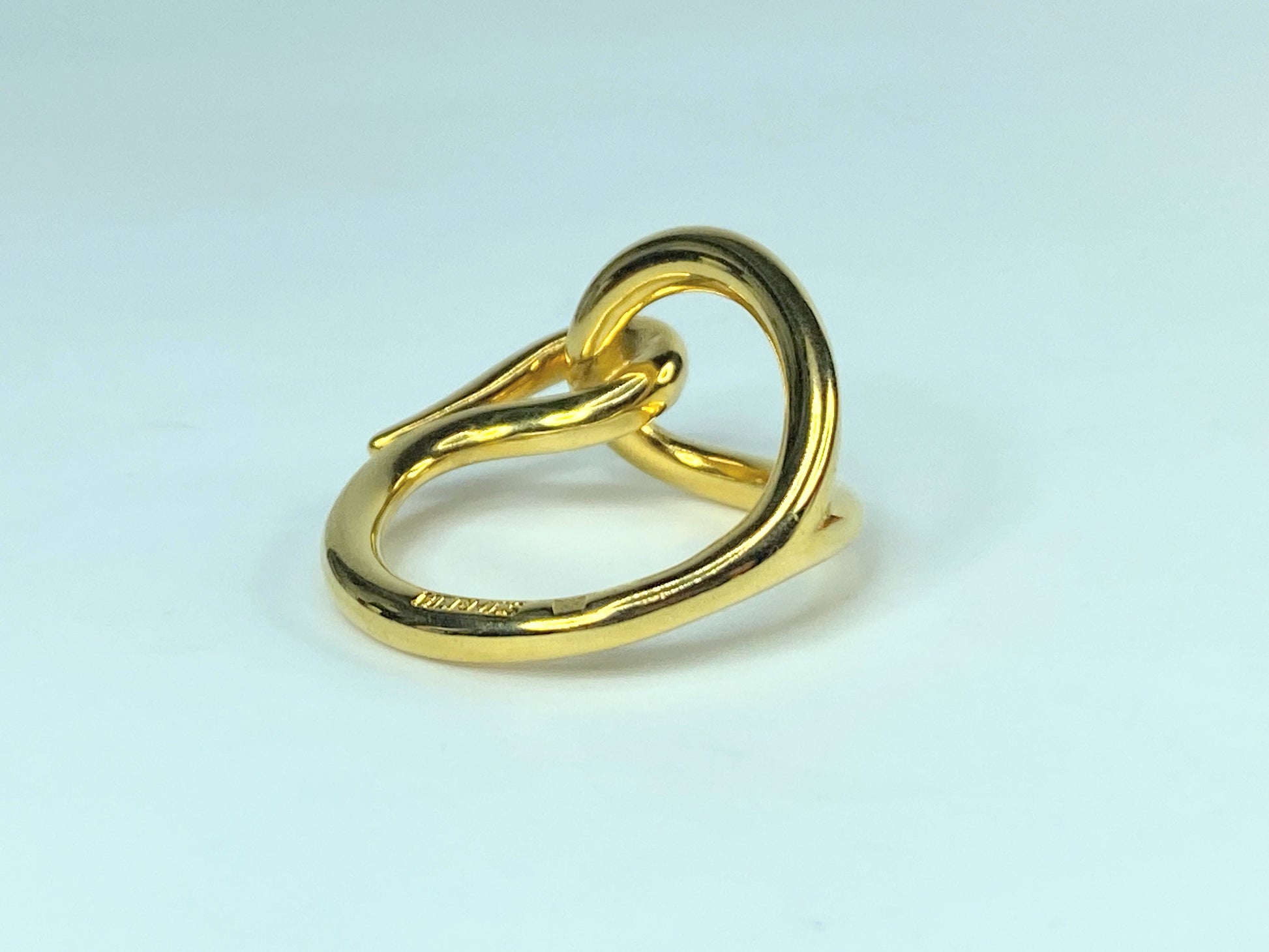 Hermes Jumbo Hook Scarf Ring Gold Scarf Ring Authentic GS439