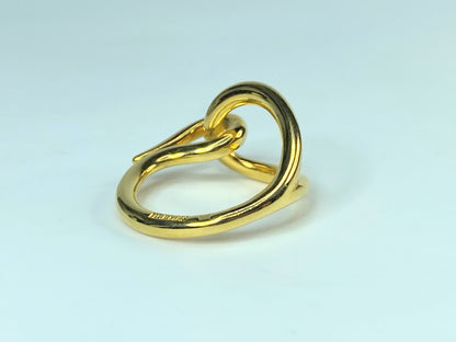 Hermes Jumbo Hook Scarf Ring Gold Scarf Ring Authentic GS439