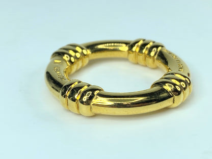 HERMES Scarf Ring Bouet Circle Design Gold Tone authentic GS440