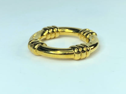 HERMES Scarf Ring Bouet Circle Design Gold Tone authentic GS440