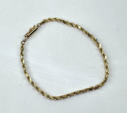 Vintage Italian 14K 2.38mm Diamond-Cut Fancy Link Bracelet 7.25" JR1793