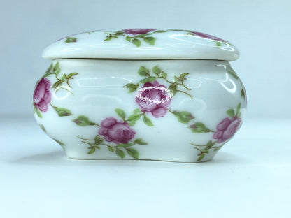 Heart Shaped Limoges porcelain Trinket Box A106