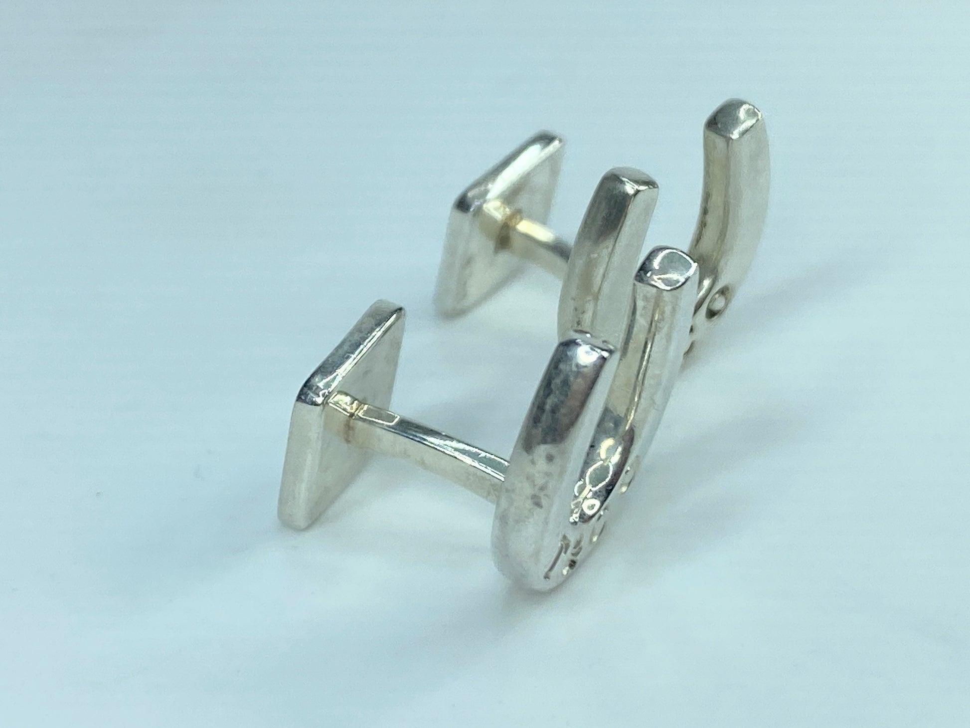 Tiffany & Co, pair of sterling silver lucky horseshoe cufflinks in box JR548