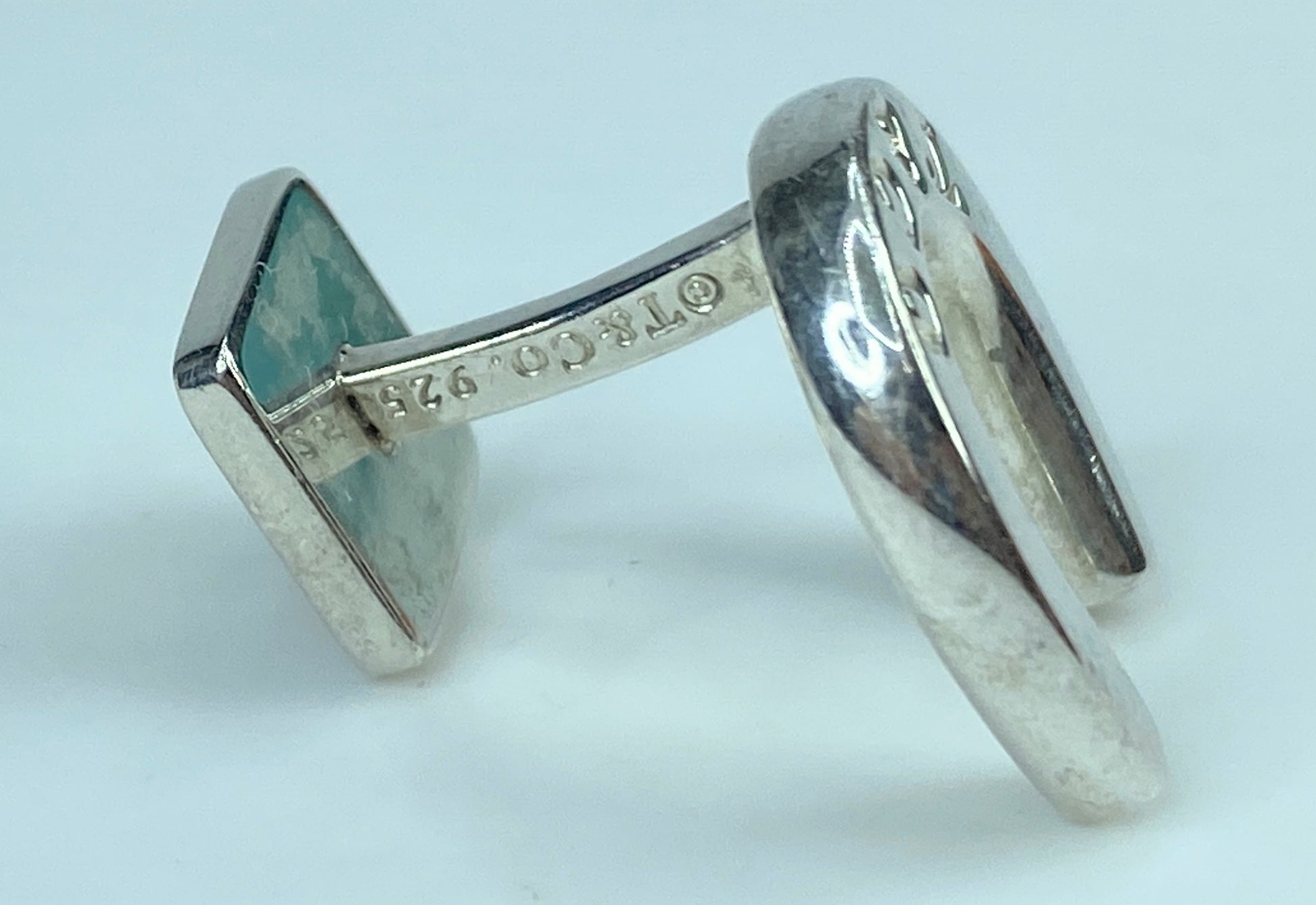 Tiffany & Co, pair of sterling silver lucky horseshoe cufflinks in box JR548