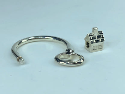 TIFFANY & CO 925 Sterling Silver Home Key Ring in box authentic JR550