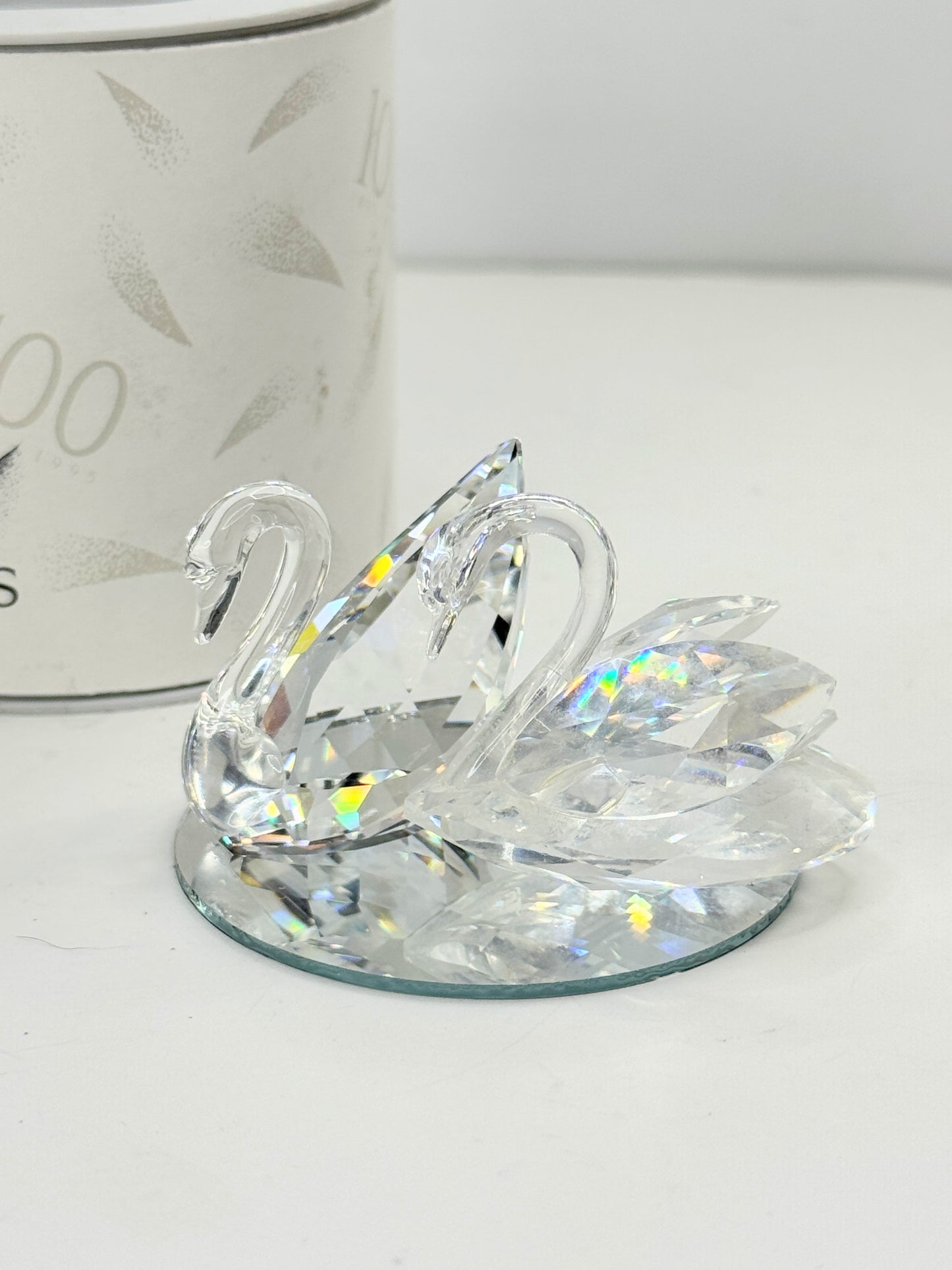 Swarovski Crystal A pair of Swans figurine, MIB S204
