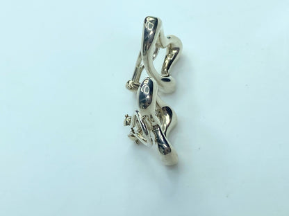 Tiffany & Co Silver Peretti Large Huge Open Heart Clip On Earrings JR551