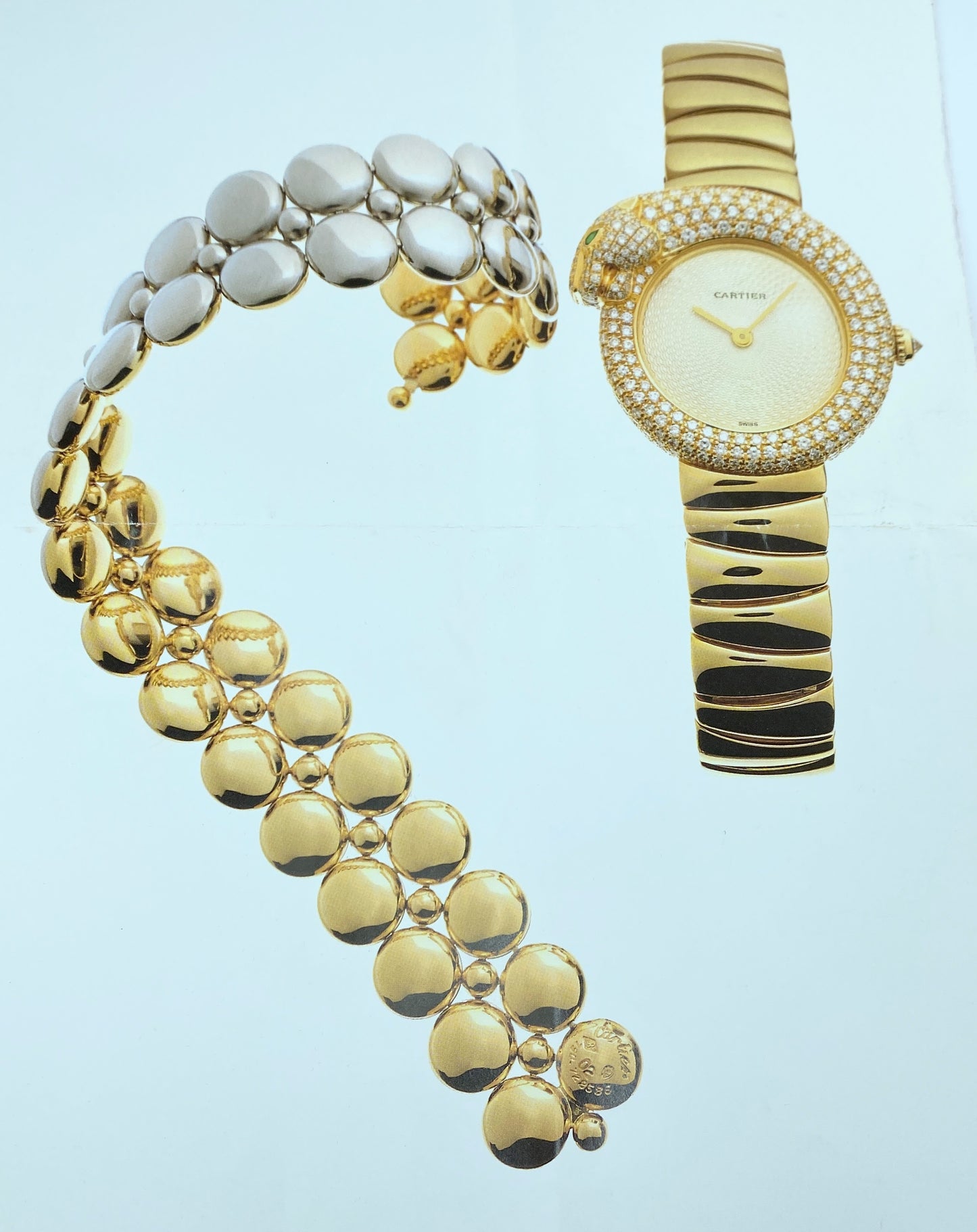 Cartier Honeymoon®️ reversible 18K white & Yellow gold bracelet