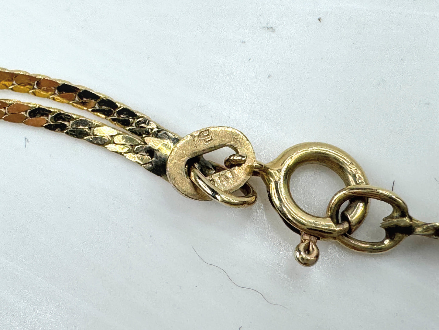 Vintage 14K Gold Italy Diamond Butterfly Bracelet 7 1/4" 3.3g JR1799