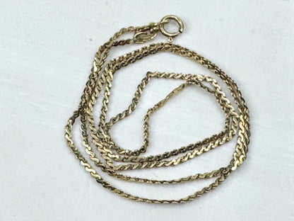Vintage Italian 18K Gold S-Link Chain Necklace 18" JR1798