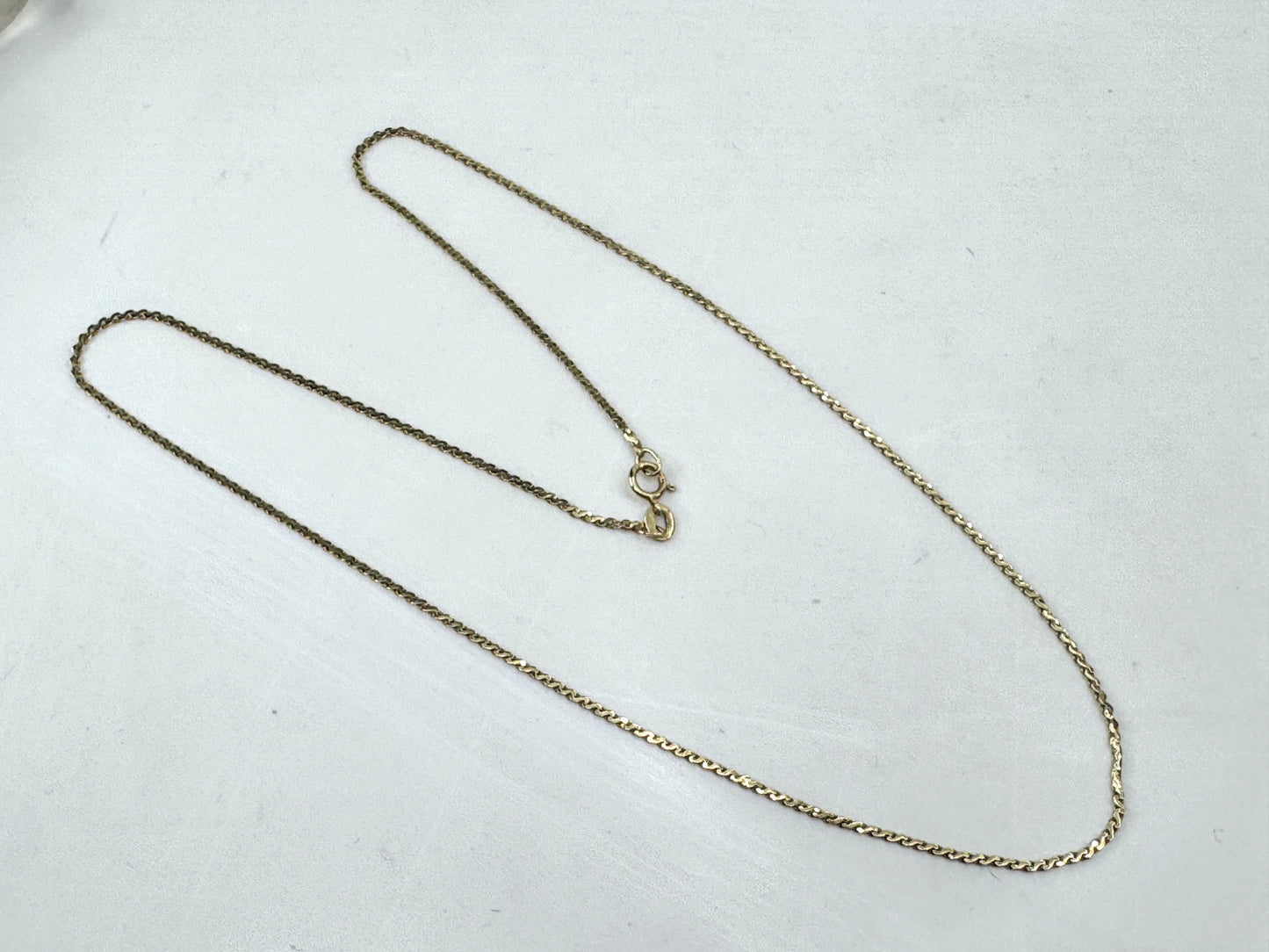 Vintage Italian 18K Gold S-Link Chain Necklace 18" JR1798