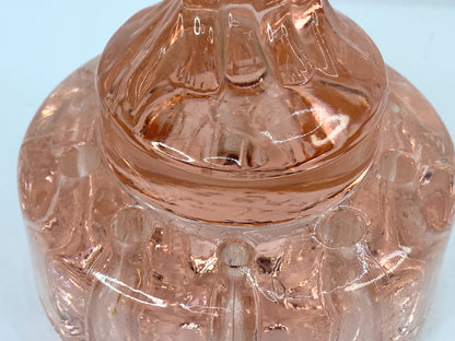 Vintage Cambridge Draped Lady Pink depression glass frog 8.5" mint A616