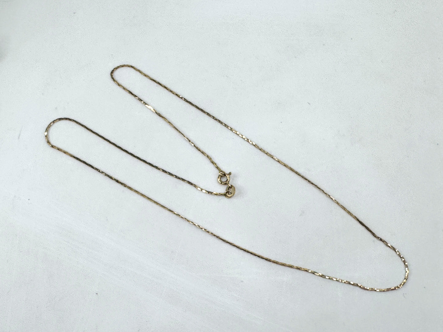 Vintage Italian 14K Gold Diamond-Cut Serpentine Chain Necklace JR1800