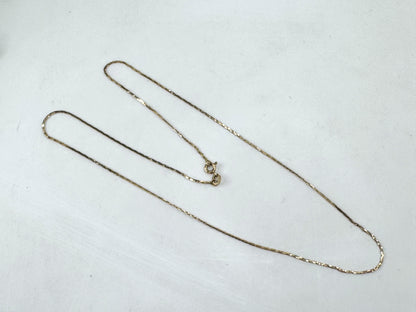 Vintage Italian 14K Gold Diamond-Cut Serpentine Chain Necklace JR1800
