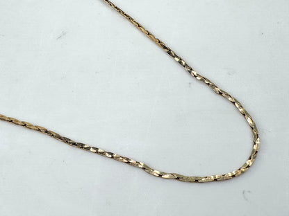 Vintage Italian 14K Gold Diamond-Cut Serpentine Chain Necklace JR1800