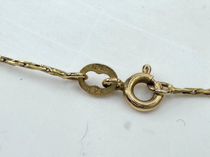 Vintage Italian 14K Gold Diamond-Cut Serpentine Chain Necklace JR1800