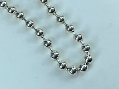 Gucci Sterling Silver Beaded Chain Circle Toggle clasp bracelet 7 3/4" 16g JR552