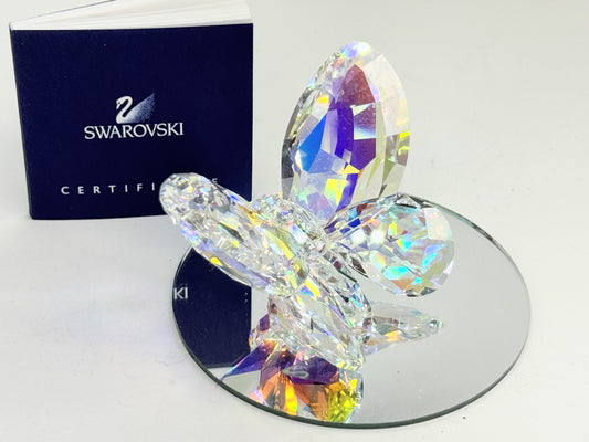 Swarovski Aurora Borealis Brilliant Butterfly COA mint Displayed mirror S208