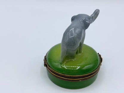 Limoges Castel Elephant Porcelain Trinket Box