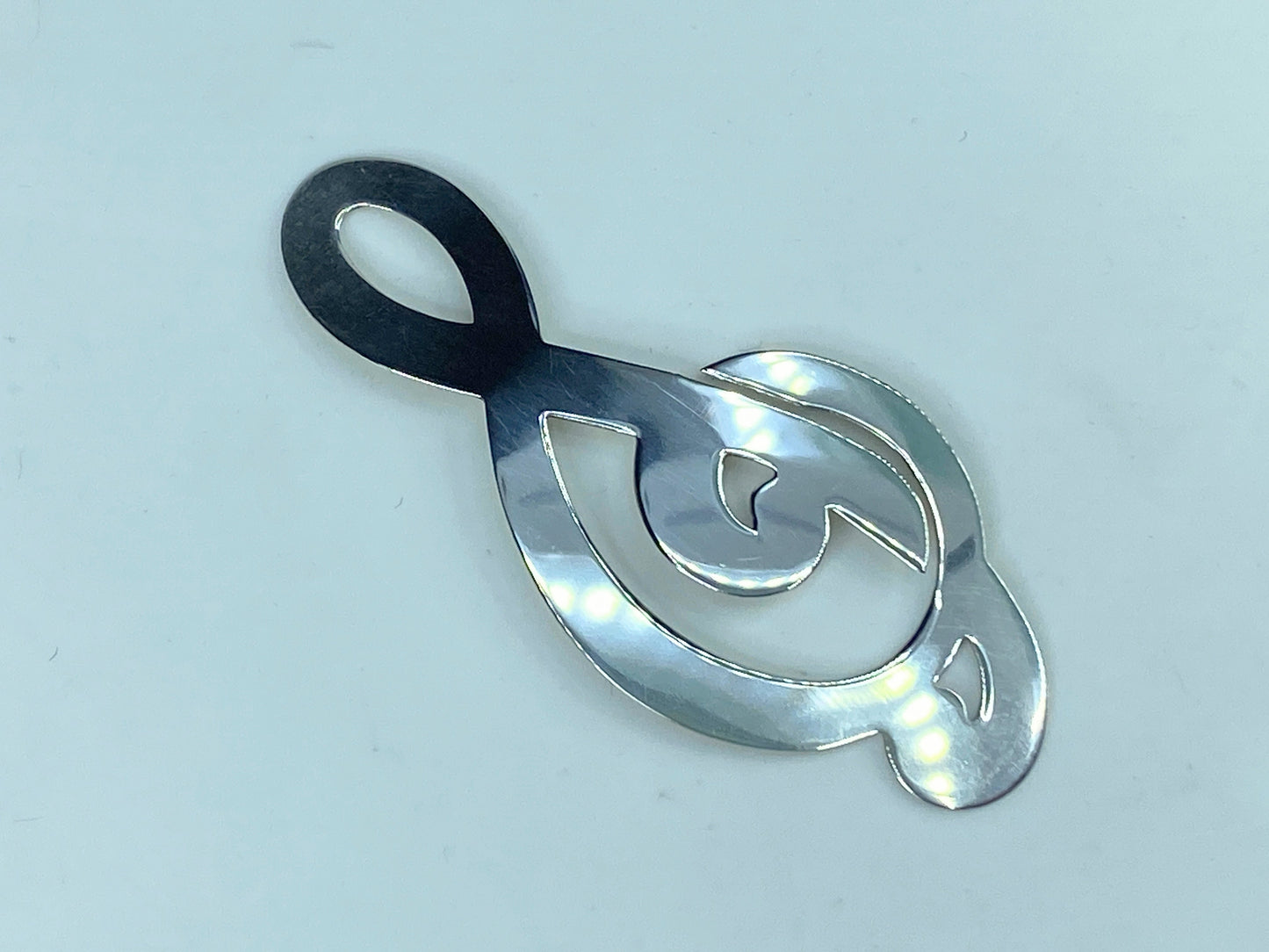 Tiffany & Co. Sterling Musical Note Treble Clef Bookmark authentic 6.4g JR554