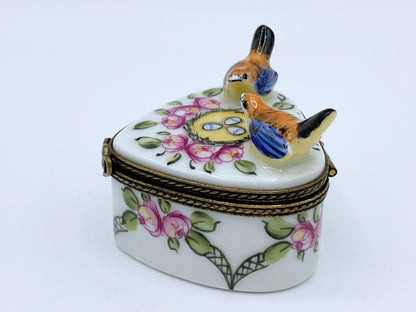 Chamart Deco Main Limoges France Lovebirds hidden message "I Love You" PB08