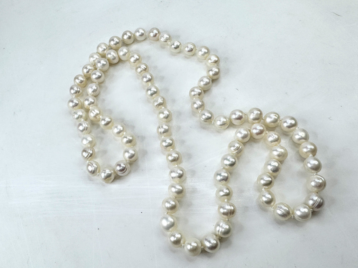 Vintage Endless Cultured 6.7mm Pearl Necklace 24.0" JR1809
