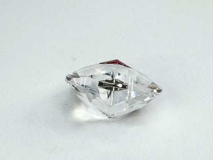 Red And Clear Crystal Christmas Heart Shaped Hanging Ornament in box S213