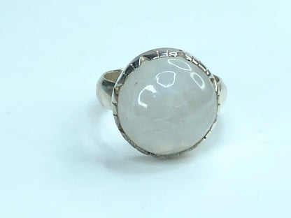 Rainbow Moonstone Ring - To the Moon Sterling silver 925 15.5mm s7.5 5.8g JR9837