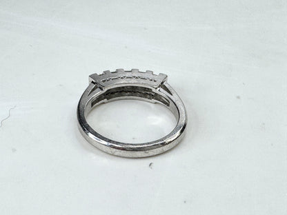 Vintage Platinum 1.00ct F/VS Asscher Diamond Band Ring s6 6.5g JR1812