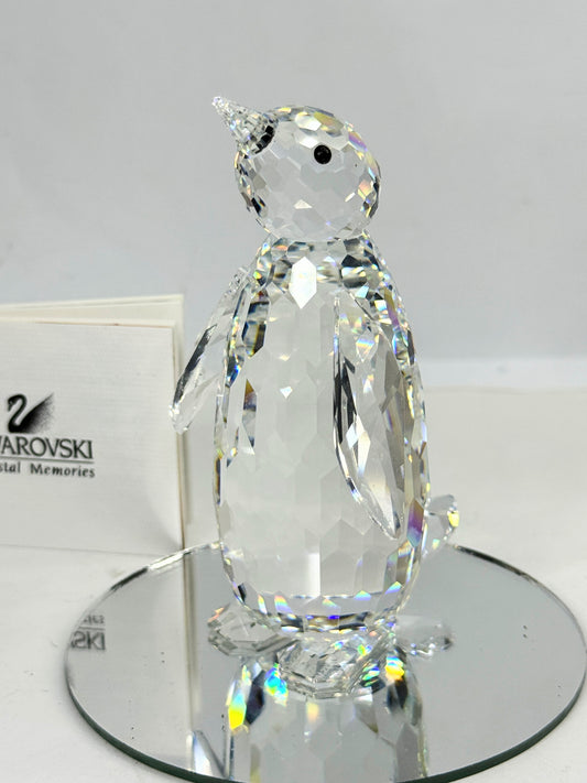 Swarovski Figurine 010008 Large Penguin 8.5cm 3.25" COA mirror S218