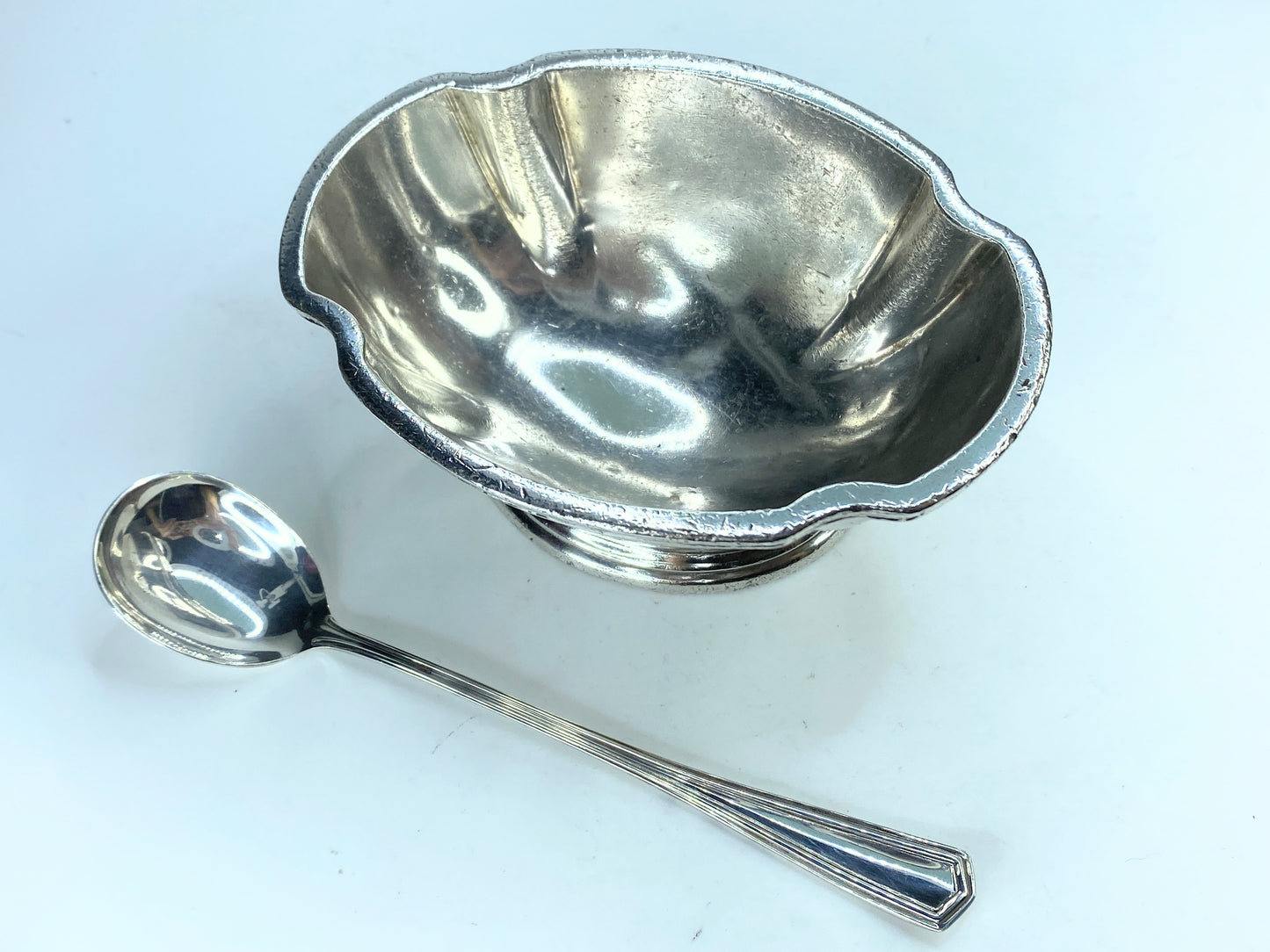 1946 Hotel Jefferson silver color dish International Sterling spoon