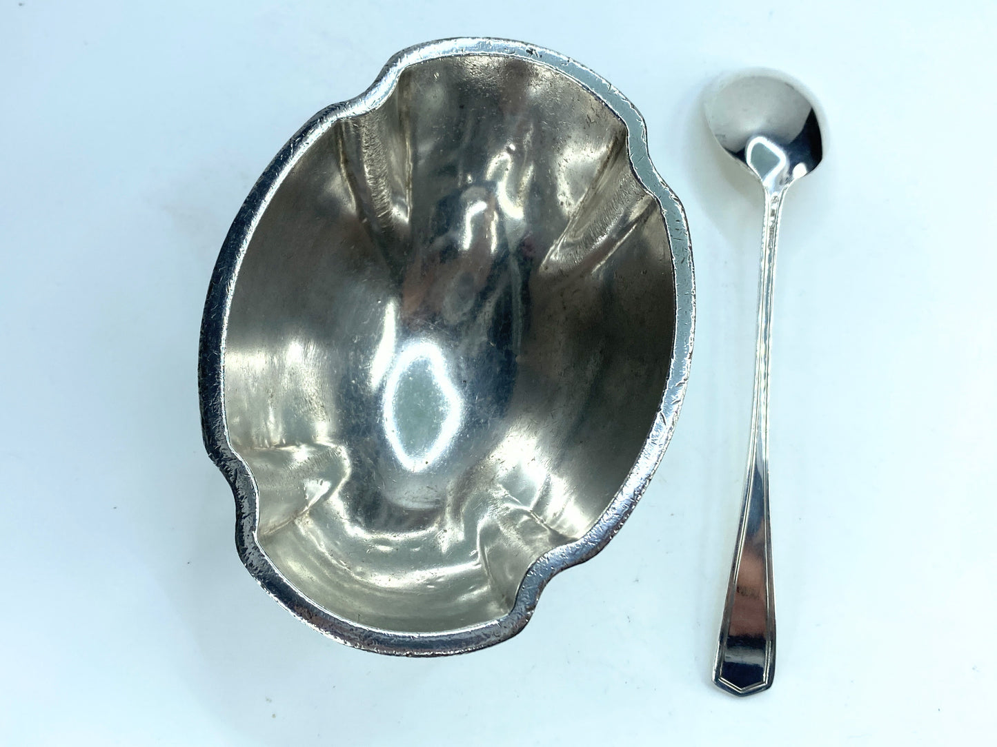 1946 Hotel Jefferson silver color dish International Sterling spoon