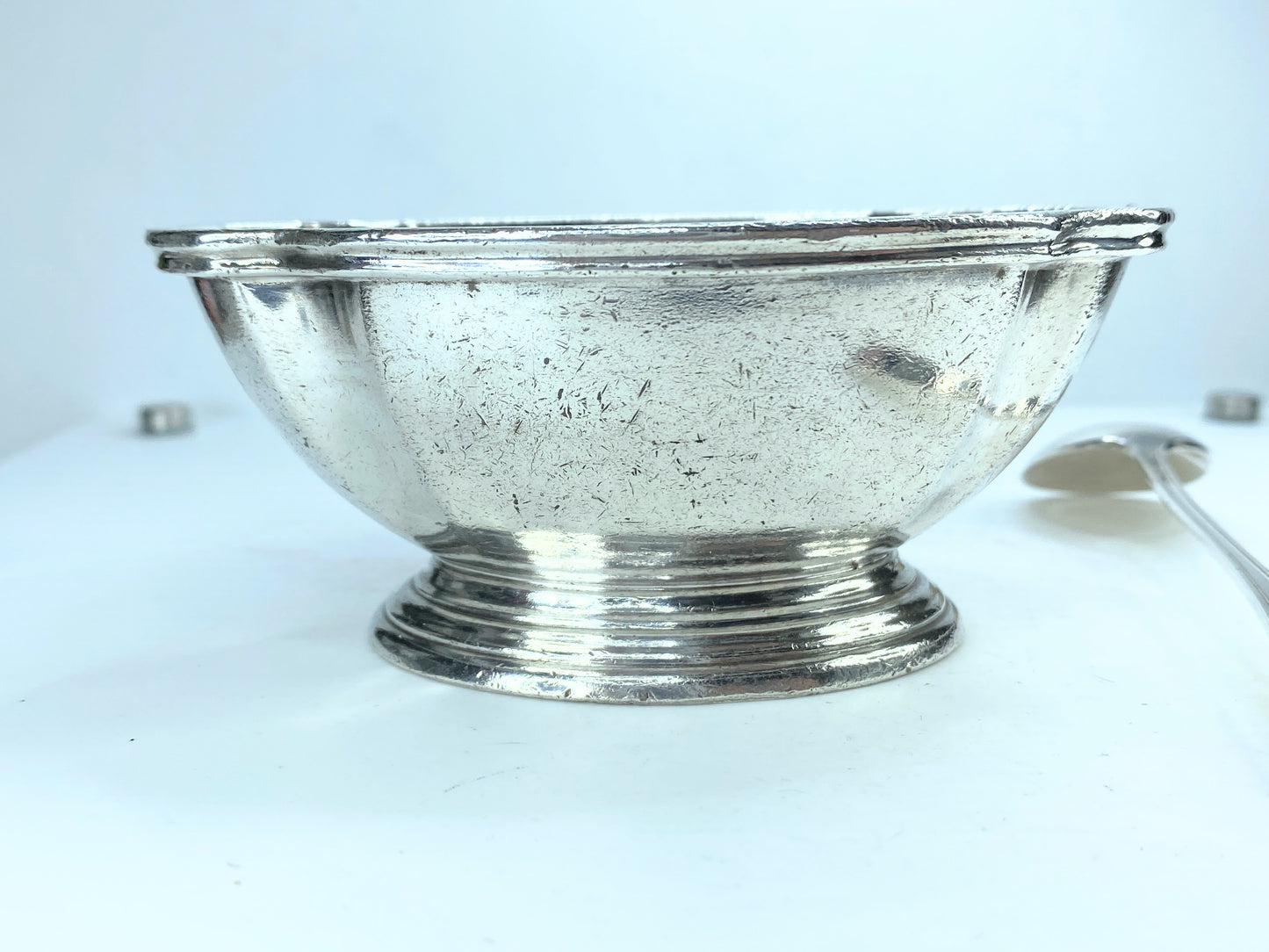 1946 Hotel Jefferson silver color dish International Sterling spoon