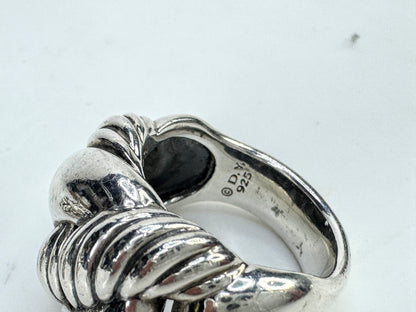 Vintage David Yurman Sterling Belmont Interwoven Knot Ring Earring 29.29g JR1814