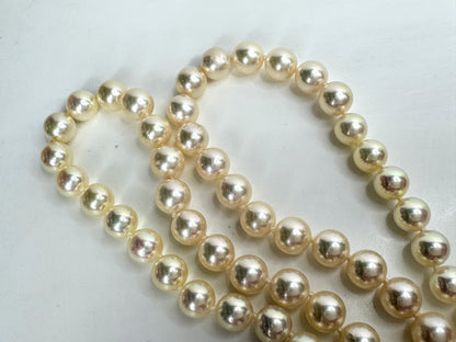 Vintage Mikimoto 18K Gold 6.4mm Akoya Pearl Opera length 36" Necklace JR1816