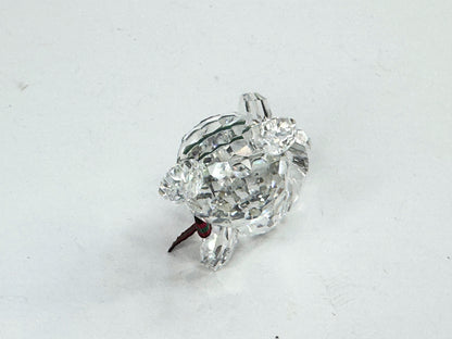 Swarovski Crystal reclining Kris Bear with a red & green scarf S220