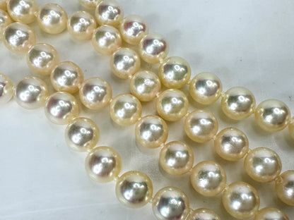 Vintage Mikimoto 18K Gold 6.4mm Akoya Pearl Opera length 36" Necklace JR1816