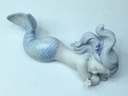 LLADRÓ Day-Dreaming at Sea Mermaid Figurine. Porcelain Mermaid Figure A624