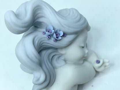 LLADRÓ Day-Dreaming at Sea Mermaid Figurine. Porcelain Mermaid Figure A624