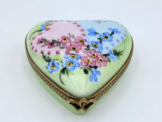 Mid-century Chamart Decor Main Limoges France Heart shape trinket keepsake