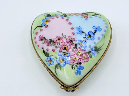 Mid-century Chamart Decor Main Limoges France Heart shape trinket keepsake