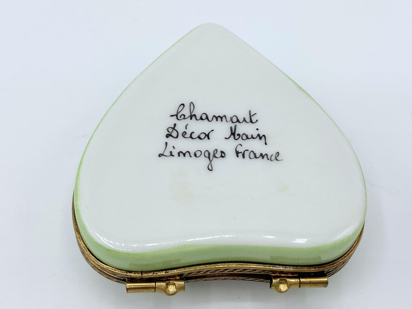 Mid-century Chamart Decor Main Limoges France Heart shape trinket keepsake