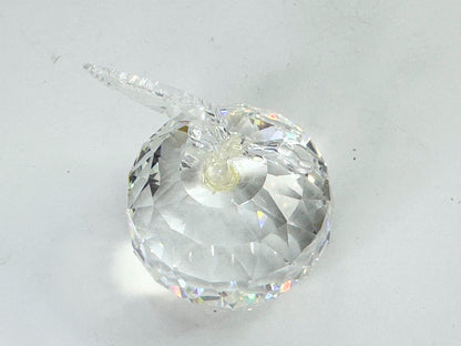 Retired Swarovski crystal Apple with leaf, mint in box, display mirror, COA S224