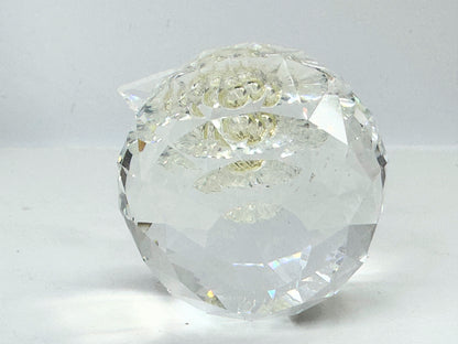 Retired Swarovski crystal Apple with leaf, mint in box, display mirror, COA S224