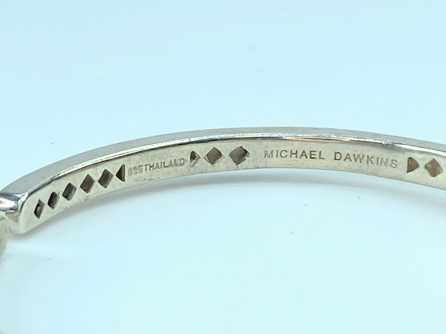 Michael Dawkins Sterling Topaz Moonstone Quartz Cuff Bangle Bracelet