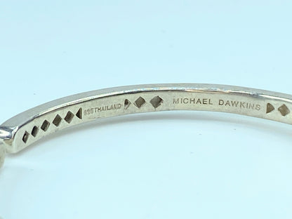 Michael Dawkins Sterling Topaz Moonstone Quartz Cuff Bangle Bracelet